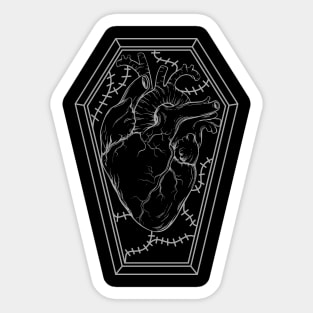 Human Heart in a Coffin Sticker